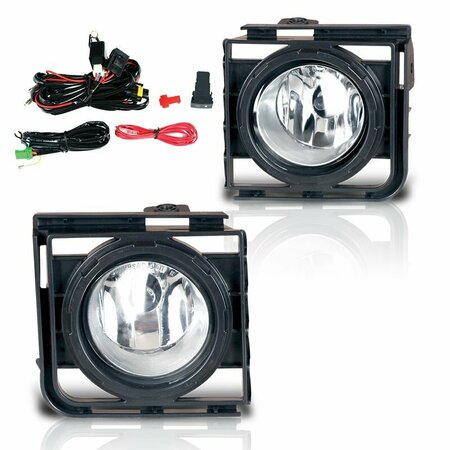 WINJET Fog Light - Clear / Gloss Black Bezel - Wiring Kit Included CFWJ-0378A-C